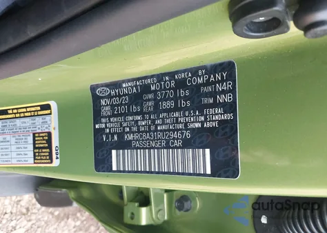 2024 Hyundai Venue Sel from USA, damaged, VIN KMHRC8A31RU294676